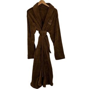 Unisex Brown Robe M Casino Las Vegas Swag Souvenir One Size Belt Plush 0502